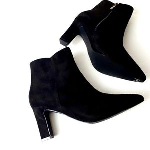 Cinak Women's Black Suade Ankle Boots Sz 6